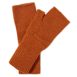 MHL. BY MARGARET HOWELL FELTED FINGERLESS GLOVES RUST